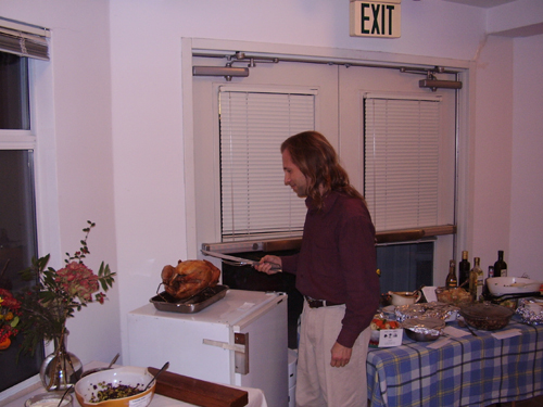 Michael carving the turkey