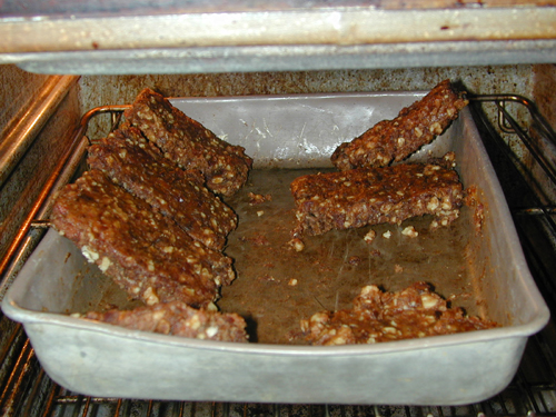 Drying in the oven