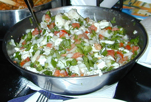 Ceviche ready for serving