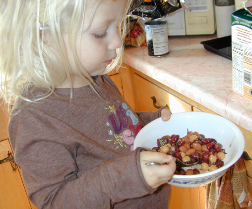 Finally! a bowlful of bean salad to eat