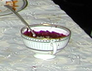 Borscht served in bowl