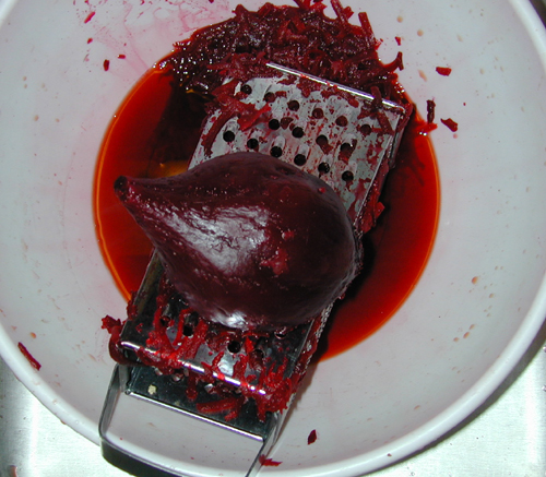 Grating beets