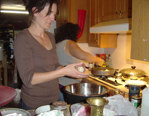 Jessica & Cyndi Making Tortillas