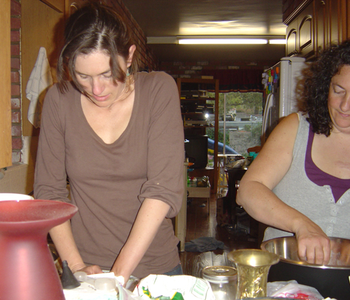 Jessica & Cyndi Making Tortillas