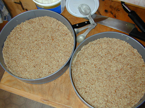 Torte crusts ready for baking