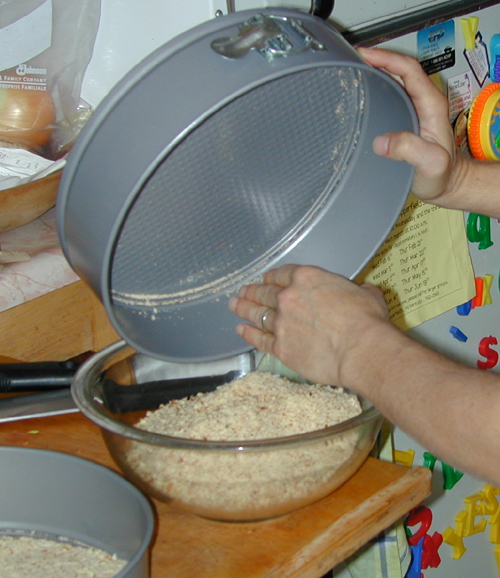 Measuring nuts for the crust