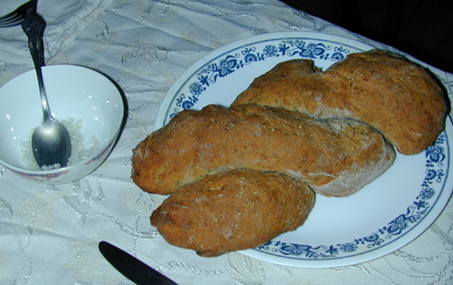 Challah and salt