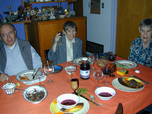 Connie offers a Passover toast