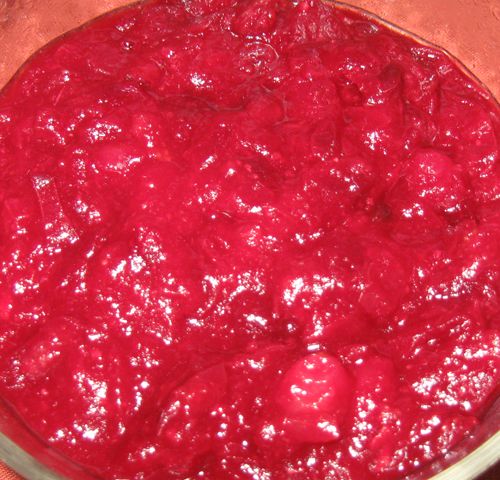 Finished cranberry sauce