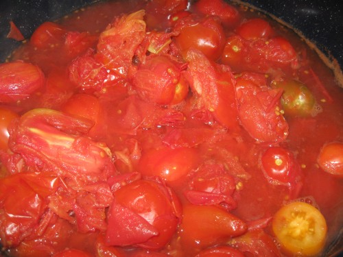 Tomatoes reducing