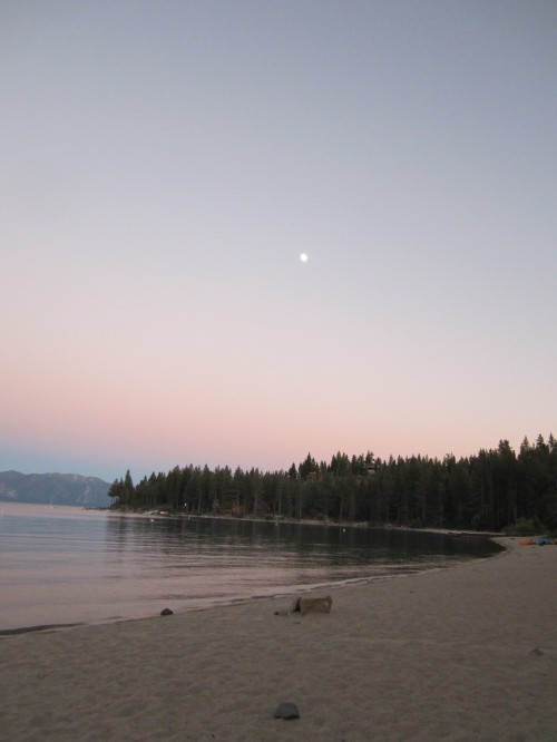 Meeks Bay with rising moon