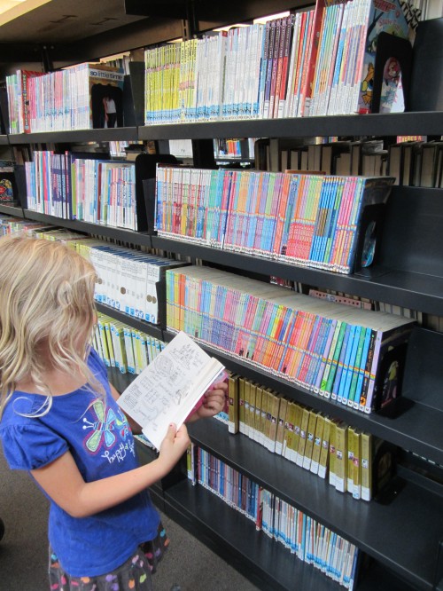 Rainbow Magic fairy book selection at the Salt Lake City library