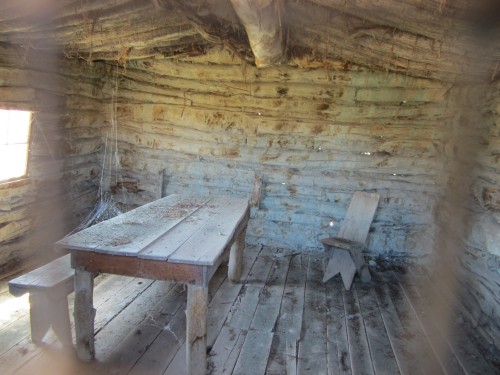 Wolfe Ranch cabin interior, Arches National Park, Utah