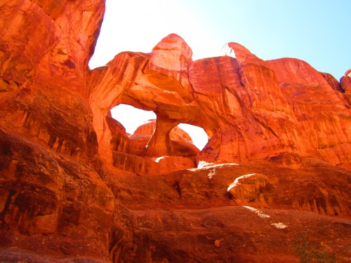 Skull arch on the Fiery Furnace Tour at Arches National Park, Utah